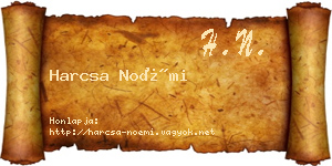 Harcsa Noémi névjegykártya